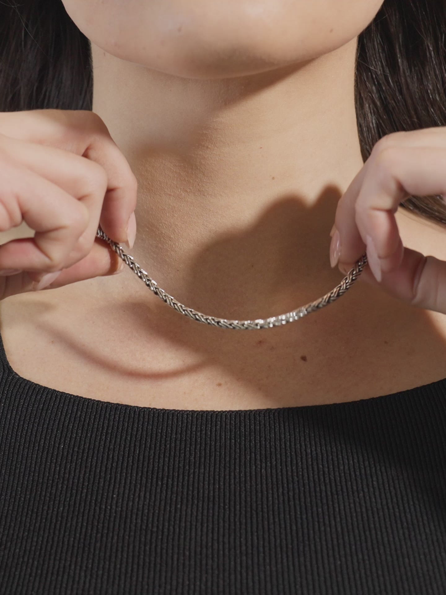 DEVATA Bali Paddy Chain Necklace Sterling Silver