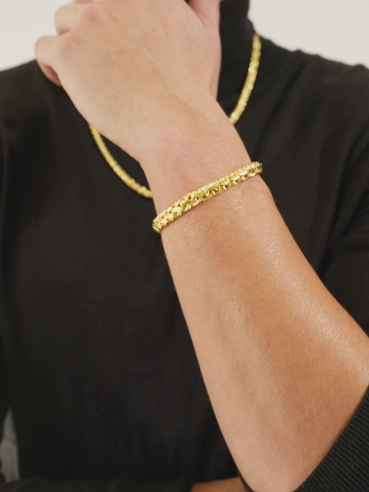 DEVATA Bali Paddy Chain Bracelet Gold Plated Sterling Silver