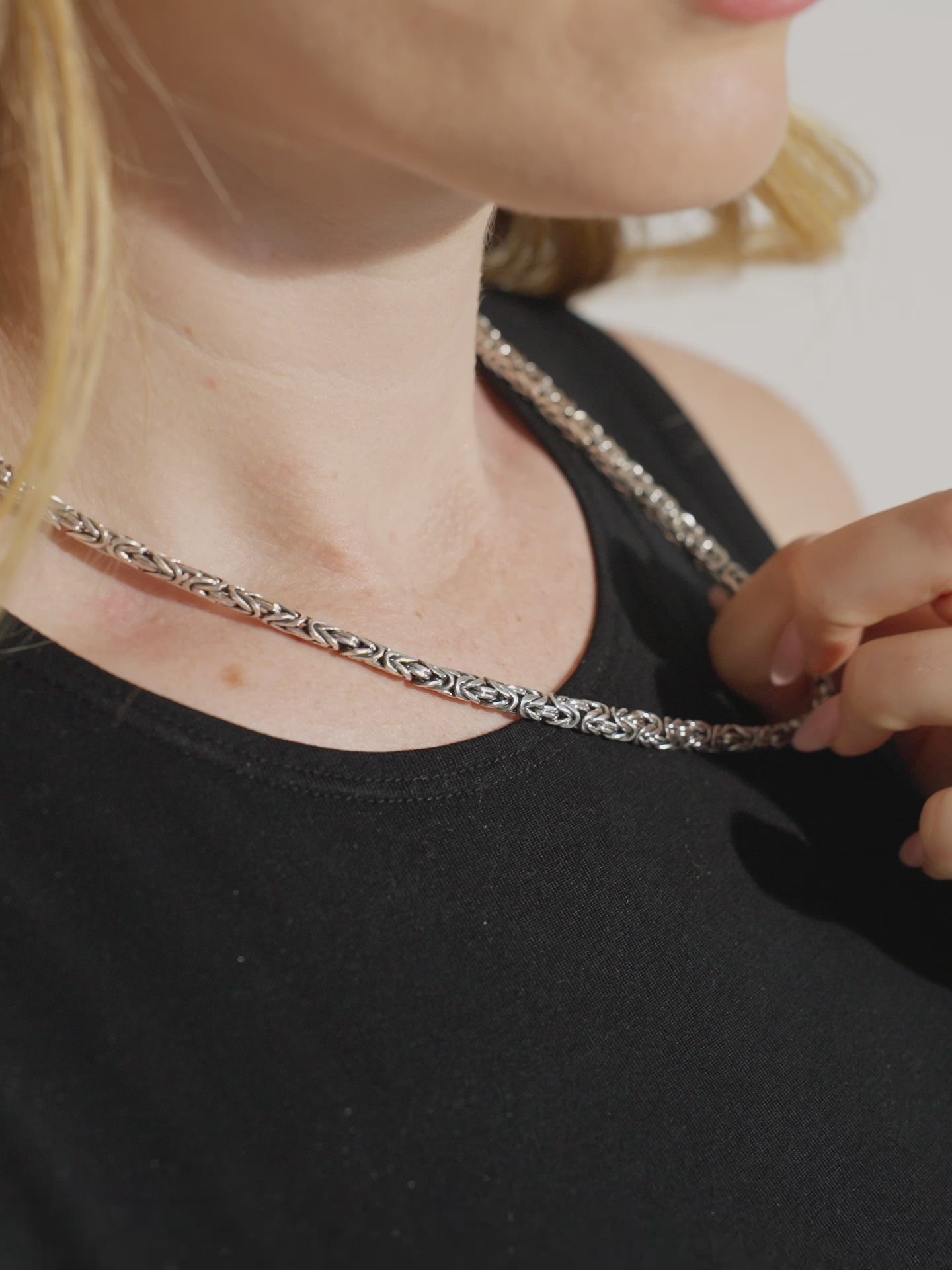 DEVATA Bali Borobudur Chain Necklace Sterling Silver