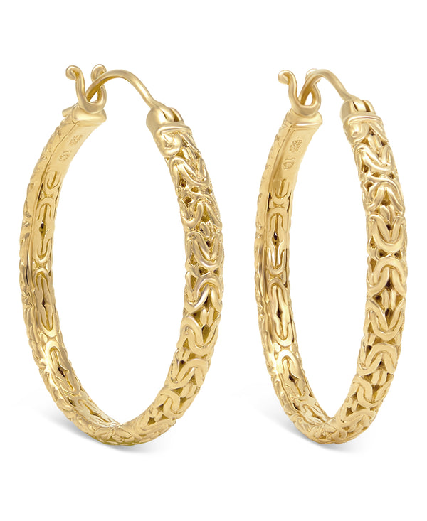 (OUTLET SALE) Byzantine Oval Hoop Earrings