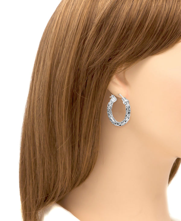 (OUTLET SALE) Byzantine Classic Hoop Earrings