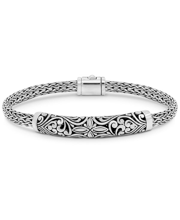 Sterling Silver Bali Filigree Chain Bracelet