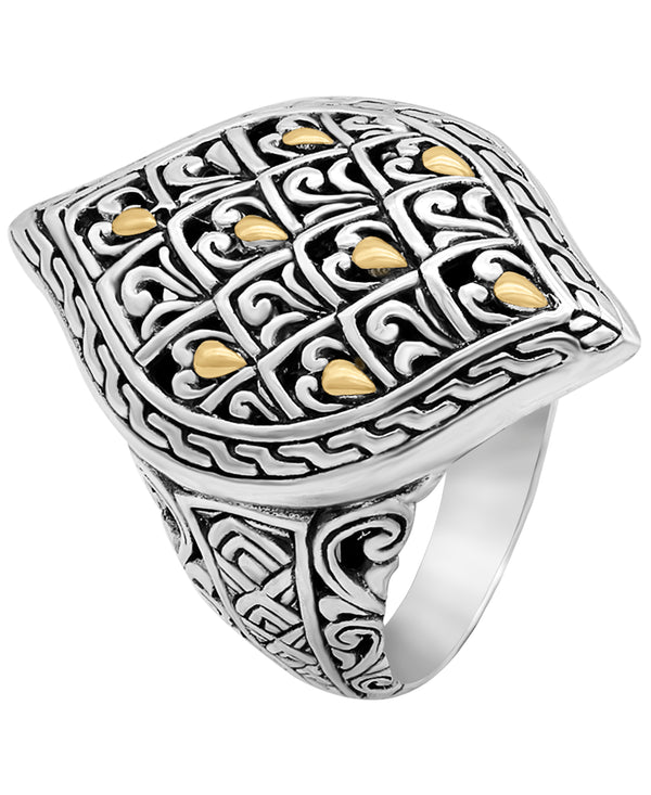 DEVATA Bali Jewelry  Dragon Skin Gold Accent Statement Ring
