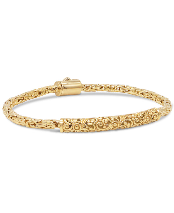 (OUTLET SALE) Bali Filigree Gold Plated Chain Bracelet