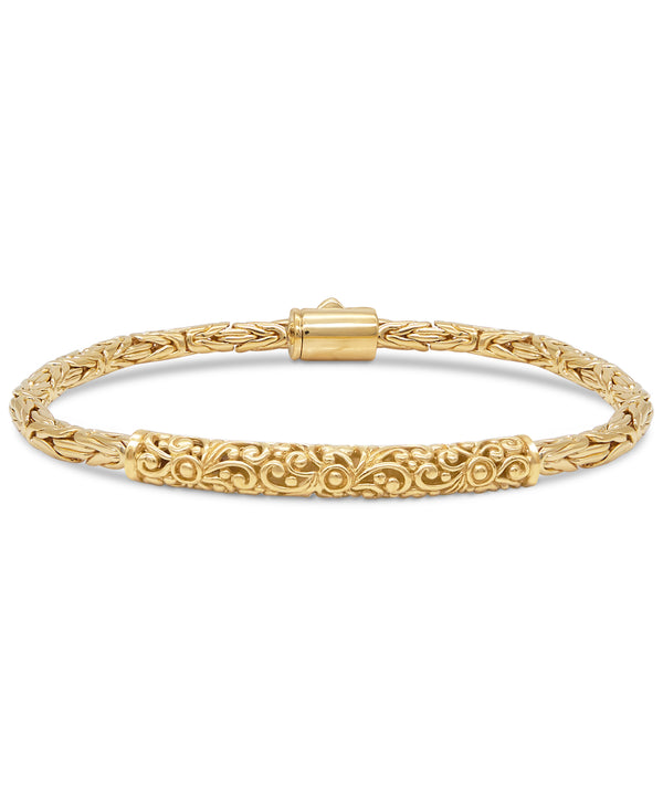 Bali Filigree Gold Plated Chain Bracelet