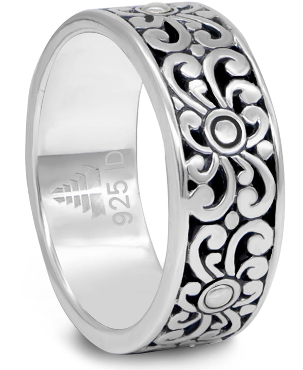 Bali Filigree Sterling Silver Band Ring