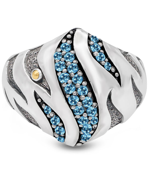 (OUTLET SALE) Asian Tiger Gemstones Dome Ring
