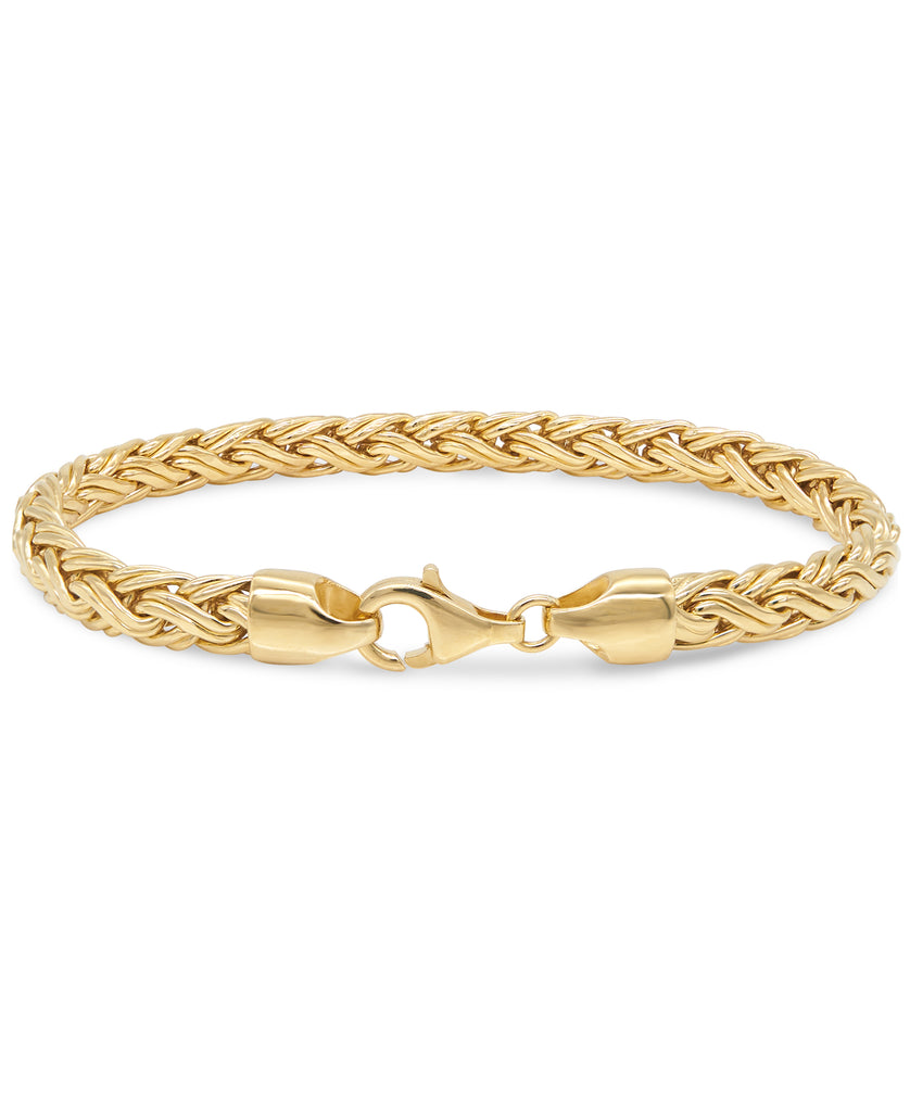 Wheat Chain Bracelet in 18K Yellow Gold, 4mm